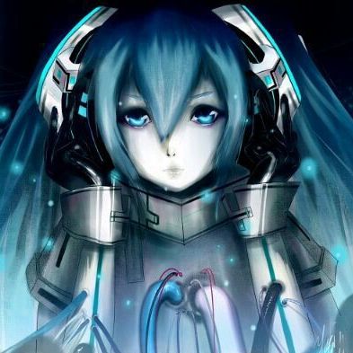 Half robot anime girl