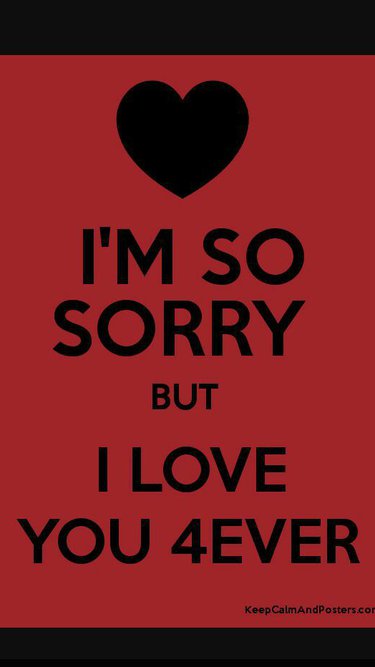 I am really sorry my love. Sorry but i Love you. Sorry i Love you. Im sorry i Love you. I Love you but.